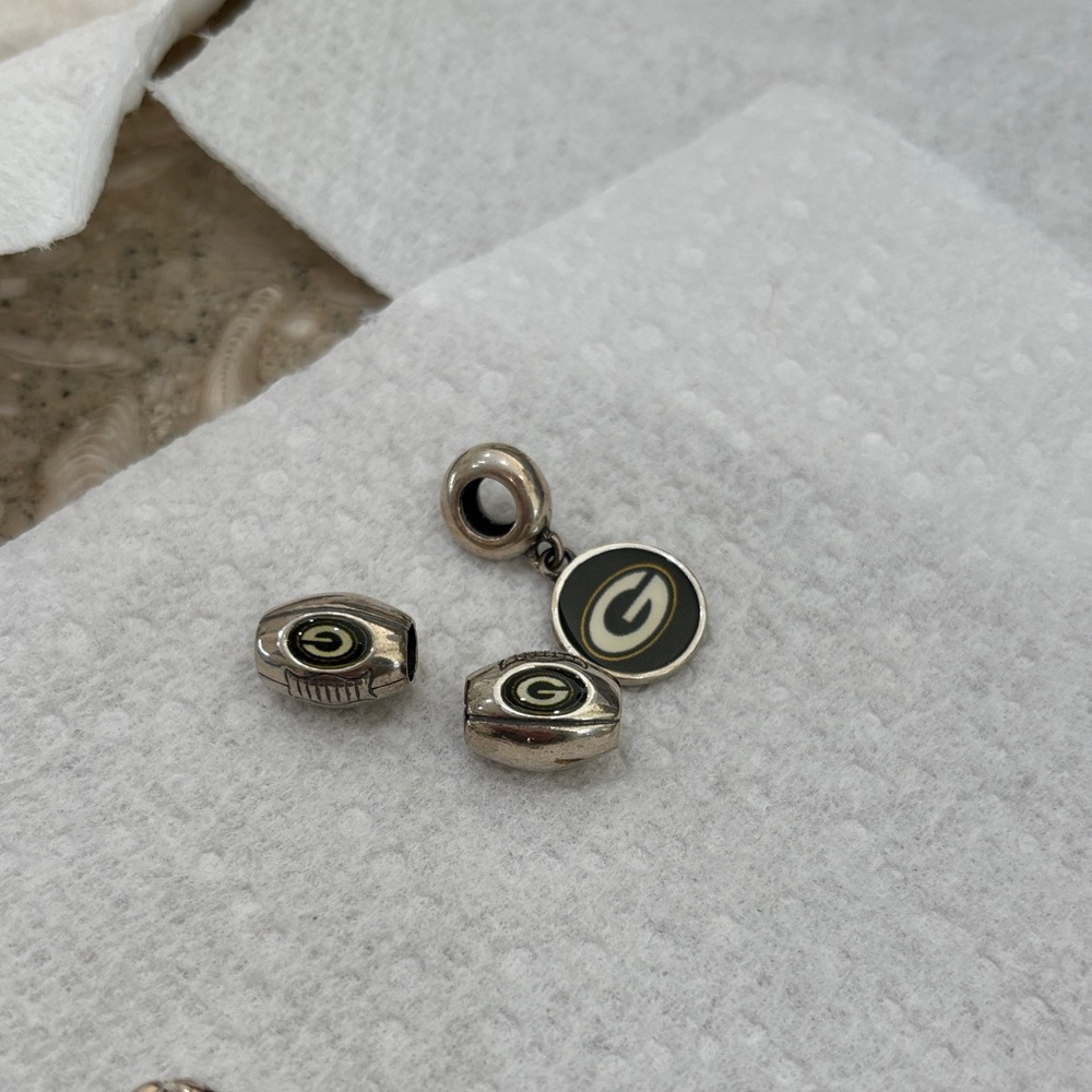Green Bay Packers Kay Jewelry sterling Charm Set